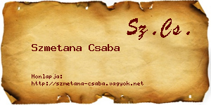 Szmetana Csaba névjegykártya