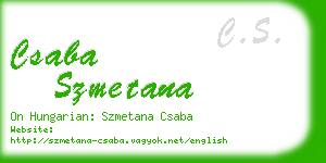 csaba szmetana business card
